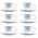 Set 6 cesti cu farfurioara, Luminarc, Trianon, 220 ml, sticla, alb