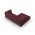 Coltar stanga 3 locuri, Lupine, Micadoni Home, BL, 228x175x70 cm, poliester chenille, bordo