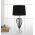 Lampa de masa Darkly Silver, Mauro Ferretti, 1 x E27, 40W, fier/poliester, negru/argintiu