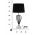 Lampa de masa Darkly Silver, Mauro Ferretti, 1 x E27, 40W, fier/poliester, negru/argintiu