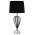Lampa de masa Darkly Silver, Mauro Ferretti, 1 x E27, 40W, fier/poliester, negru/argintiu