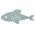 Decoratiune de perete Outdoor Shark, 36.2 x 15.8 cm, metal, albastru deschis