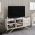 Comoda TV, Decorotika, North, 130x38.6x58.6 cm, Alb/Auriu