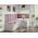 Panou decorativ tapitat - patrat cu buton Roz