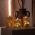 Set 3 suporturi lumanare, Ginkgo Tealight, Otel, Auriu