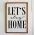 Decoratiune de perete, Let's Stay Home, 40x55x2.5 cm, Lemn , Maro / Alb / Negru