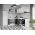 Set Mobila Bucatarie Colt Mina Dual 180*220 Gri Antracit/Alb C112