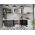 Set Mobila Bucatarie Colt Mina Dual 280*160 Gri Antracit/Alb C116