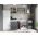 Set Mobila Bucatarie Mina Dual 140 Gri Antracit/Alb C101
