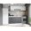 Set Mobila Bucatarie Mina Dual 200 Gri Antracit/Alb C102