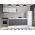 Set Mobila Bucatarie Mina Dual 260 Gri Antracit/Alb C108
