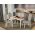 Pachet Mobila Coltar Morelia Crem + Masa Grand Stejar Auriu + 4 Scaune Grand Crem