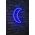 Decoratiune luminoasa LED, Crescent, Benzi flexibile de neon, DC 12 V, Albastru