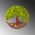 Decoratiune de perete, Tree Of Life 3, 100% MDF/MOSS (grosime: 6 mm), Dimensiune: 44 x 1 x 44 cm, Verde