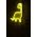 Decoratiune luminoasa LED, Dino the Dinosaur, Benzi flexibile de neon, DC 12 V, Galben