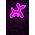 Decoratiune luminoasa LED, Balloon Dog, Benzi flexibile de neon, DC 12 V, Roz