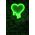 Decoratiune luminoasa LED, Melting Heart, Benzi flexibile de neon, DC 12 V, Verde