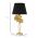 Lampa de masa, Flow, Mauro Ferretti, 1 x E27, 40W, Ø30 x 63 cm, fier/polirasina/textil, auriu/negru