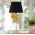 Lampa de masa, Flow, Mauro Ferretti, 1 x E27, 40W, Ø30 x 63 cm, fier/polirasina/textil, auriu/negru