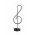 Lampa de masa, Curlux, 509CRL1108, Aluminiu, Alb