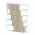 Biblioteca Skipper, Lemn Natural/Alb, 130 x 22 x 170 cm