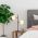 Lampa de masa, Fulgor, 942FLG1816, Metal, Negru / Auriu / Alb