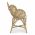 Scaun pentru gradina, Flores, Bizzotto, cu perna de sezut, 77x62x93 cm, ratan