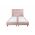 Pat matrimonial, Stockholm, Buttons E, 140x200 cm, saltea tip Pocket, topper memory, Roz pudra