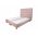 Pat matrimonial, Stockholm, Buttons E, 140x200 cm, saltea tip Pocket, topper memory, Roz pudra