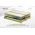 Pat matrimonial, Stockholm, Buttons E, 140x200 cm, saltea tip Pocket, topper memory, Verde