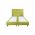 Pat matrimonial, Stockholm, Buttons E, 140x200 cm, saltea tip Pocket, topper memory, Verde