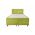 Pat matrimonial, Stockholm, Buttons E, 140x200 cm, saltea tip Pocket, topper memory, Verde