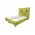 Pat matrimonial, Stockholm, Classic E, 140x200 cm, saltea tip Pocket, topper memory, Verde