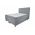 Pat matrimonial, Stockholm, Dots E, 140x200 cm, saltea tip Pocket, topper memory, Gri