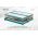 Pat matrimonial, Stockholm, Harmony E, 140x200 cm, saltea tip Pocket, topper memory, Albastru turcoaz