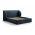 Pat tapitat cu tablie si lada depozitare, Miley, Micadoni Home, BL, 180x200 cm, poliester chenille, albastru regal
