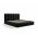Pat tapitat cu tablie si lada depozitare, Bellis, Micadoni Home, BL, 160x200 cm, catifea, negru