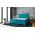 Pat matrimonial, Stockholm, Dots E, 160x200 cm, saltea tip Pocket, topper memory, Turcoaz