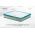 Pat matrimonial, Stockholm, Buttons E, 160x200 cm, saltea tip Pocket, topper memory, Turcoaz