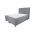Pat matrimonial, Stockholm, Chester E, 160x200 cm, saltea tip Pocket, topper memory, Gri