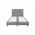 Pat matrimonial, Stockholm, Chester E, 160x200 cm, saltea tip Pocket, topper memory, Gri