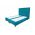 Pat matrimonial, Stockholm, Chester E, 160x200 cm, saltea tip Pocket, topper memory, Turcoaz