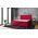 Pat matrimonial, Stockholm, Buttons E, 160x200 cm, saltea tip Pocket, topper memory, Rosu