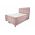 Pat matrimonial, Stockholm, Cubic E, 160x200 cm, saltea tip Pocket, topper memory, Roz pudra