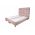 Pat matrimonial, Stockholm, Cubic E, 160x200 cm, saltea tip Pocket, topper memory, Roz pudra