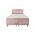 Pat matrimonial, Stockholm, Cubic E, 160x200 cm, saltea tip Pocket, topper memory, Roz pudra