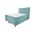 Pat matrimonial, Stockholm, Dots E, 180x200 cm, saltea tip Pocket, topper memory, Mint