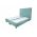 Pat matrimonial, Stockholm, Dots E, 180x200 cm, saltea tip Pocket, topper memory, Mint