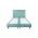 Pat matrimonial, Stockholm, Dots E, 180x200 cm, saltea tip Pocket, topper memory, Mint