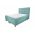Pat matrimonial, Stockholm, Dots E, 180x200 cm, saltea tip Pocket, topper memory, Mint